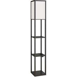 HOMCOM LED-Stehlampe mit Ablagen, moderne Stehleuchte mit Fußschalter und USB-Anschlüssen, einstellbare Farbtemperatur für Wohnzimmer und Schlafzimmer, Schwarz Aosom HOMCOM LED-Stehlampe mit Ablagen, moderne Stehleuchte mit Fußschalter und USB-Anschlüssen, einstellbare Farbtemperatur für Wohnzimmer und Schlafzimmer, Schwarz Aosom