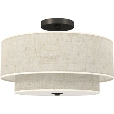 HOMCOM Deckenleuchte, Deckenlampe Hängend mit 3 x E14 Fassung, Runde Deckenbeleuchtung mit Lampenschirm aus Leinen für Schlafzimmer Wohnzimmer, exkl. Glühbirne Creme Aosom HOMCOM Deckenleuchte, Deckenlampe Hängend mit 3 x E14 Fassung, Runde Deckenbeleuchtung mit Lampenschirm aus Leinen für Schlafzimmer Wohnzimmer, exkl. Glühbirne Creme Aosom