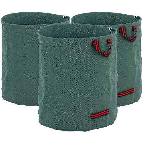 Outsunny Gartensack 3x272L wasserdicht Gartenabfallsack mit Griffe, stabil Laubsack, selbststehend Gartensäcke mit UV Schutz, wiederverwendbare Gartenabfallsäcke für Gartenabfälle Grünschnitt Aosom