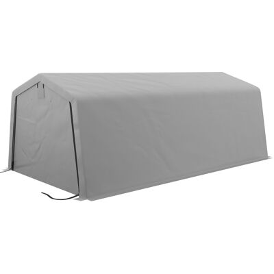 Outsunny Tente Garage Carport Abmessungen 6,2L x 3,3B x 2,4H m robuster verzinkter Stahl PE Hochdichte 150 g/m² wasserdicht UV-beständig, 1 Tür Grau und 2 Belüftungen Aosom Outsunny Tente Garage Carport Abmessungen 6,2L x 3,3B x 2,4H m robuster verzinkter Stahl PE Hochdichte 150 g/m² wasserdicht UV-beständig, 1 Tür Grau und 2 Belüftungen Aosom