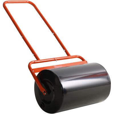 Outsunny Rasenwalze 50cm Breite, Gartenwalze befüllbar mit 38L Wasser/ 62 kg Sand, Handwalze mit U-förmigem Griff, Rasenroller aus Stahl, Ackerwalze, Rot Aosom Outsunny Rasenwalze 50cm Breite, Gartenwalze befüllbar mit 38L Wasser/ 62 kg Sand, Handwalze mit U-förmigem Griff, Rasenroller aus Stahl, Ackerwalze, Rot Aosom