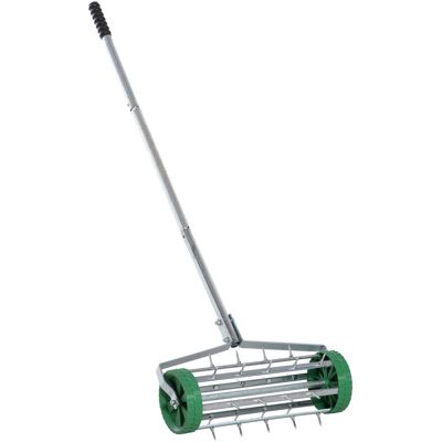 Outsunny Verzinkter Rasenlüfter - Verstellbarer Griff - Gartenpflege Outsunny Verzinkter Rasenlüfter - Verstellbarer Griff - Gartenpflege