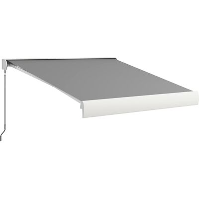 Outsunny - Gelenkarmmarkise 3m - Alu - Hellgrau - Awning Outsunny - Gelenkarmmarkise 3m - Alu - Hellgrau - Awning