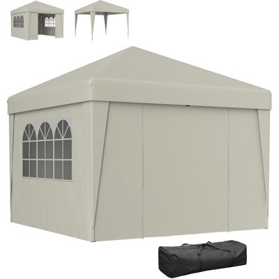 Outsunny Gartenpavillon 3x3m UV-Schutz 30+ mit Fenstern - Gartenzelt Outsunny Gartenpavillon 3x3m UV-Schutz 30+ mit Fenstern - Gartenzelt