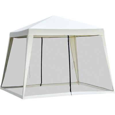 Outsunny Gartenpavillon 3x3m wetterfest mit Moskitonetz - Partyzelt Outsunny Gartenpavillon 3x3m wetterfest mit Moskitonetz - Partyzelt