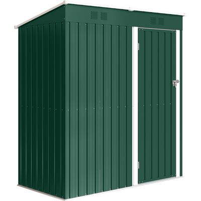 Outsunny Gartenschuppen 1,37 m², 163x90x179 cm, Metall-Geräteschuppen mit abschließbarer Tür und Lüftungsschlitzen, zur Aufbewahrung von Werkzeugen, Grün Aosom Outsunny Gartenschuppen 1,37 m², 163x90x179 cm, Metall-Geräteschuppen mit abschließbarer Tür und Lüftungsschlitzen, zur Aufbewahrung von Werkzeugen, Grün Aosom