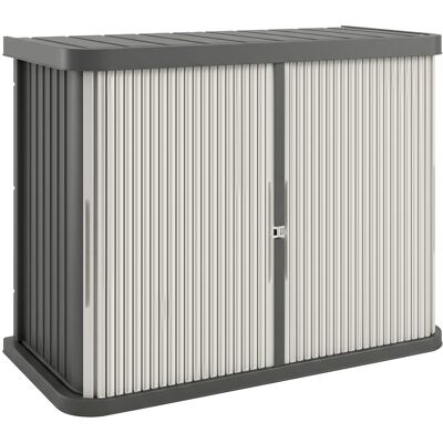 Outsunny Außen-Aufbewahrungsbox 480 L, 2 Ebenen mit Schiebetüren, UV-beständige Gartenbox, für Garten Terrasse, 120,5x59,5x92cm, Hellbraun Aosom Outsunny Außen-Aufbewahrungsbox 480 L, 2 Ebenen mit Schiebetüren, UV-beständige Gartenbox, für Garten Terrasse, 120,5x59,5x92cm, Hellbraun Aosom