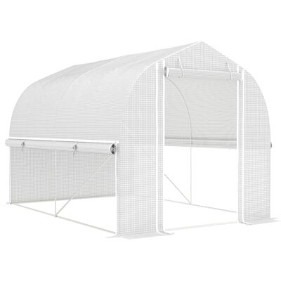 Outsunny Polycarbonat Tunnel-Gewächshaus - 3 x 2 x 2 m UV-beständige Kunststoffabdeckung Outsunny Polycarbonat Tunnel-Gewächshaus - 3 x 2 x 2 m UV-beständige Kunststoffabdeckung