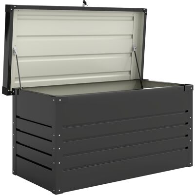 Outsunny Gartenbox Metall 450L Kissenbox mit doppelwandig Deckel Handschuhe 120x61x62 cm Wasserabweisend Abschließbar Auflagenbox Aufbewahrungsbox Outdoor Box Gartentruhe für Garten Balkon Grau Aosom Outsunny Gartenbox Metall 450L Kissenbox mit doppelwandig Deckel Handschuhe 120x61x62 cm Wasserabweisend Abschließbar Auflagenbox Aufbewahrungsbox Outdoor Box Gartentruhe für Garten Balkon Grau Aosom