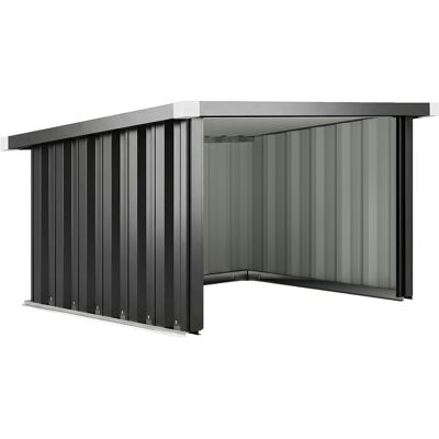 Outsunny Mähroboter Garage Stahl 108 x 86 x 62,5 cm Rasenroboter Garage mit Pultdach Schutzkante Rasenmäher Unterstand aus Verzinkte Stahl Carport Überdachung Regenschutz für Rasenmäher Dunkelgrau Aosom Outsunny Mähroboter Garage Stahl 108 x 86 x 62,5 cm Rasenroboter Garage mit Pultdach Schutzkante Rasenmäher Unterstand aus Verzinkte Stahl Carport Überdachung Regenschutz für Rasenmäher Dunkelgrau Aosom