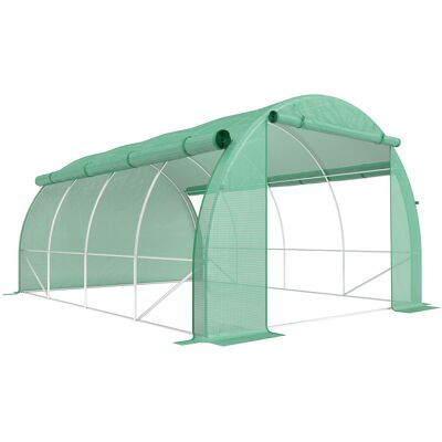 Outsunny Foliengewächshaus 3,97x3x2m, begehbar, UV-Schutz Outsunny Foliengewächshaus 3,97x3x2m, begehbar, UV-Schutz