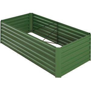 Outsunny Hochbeet aus Stahl, Pflanzbeet Frühbeet Gartenbeet Blumenkasten steckbar, Pflanzkasten Pflanzkübel 180x90x60cm für Garten Balkon Terrasse, Gemüsebeet für Blumen, Pflanzen, Obst Aosom Outsunny Hochbeet aus Stahl, Pflanzbeet Frühbeet Gartenbeet Blumenkasten steckbar, Pflanzkasten Pflanzkübel 180x90x60cm für Garten Balkon Terrasse, Gemüsebeet für Blumen, Pflanzen, Obst Aosom