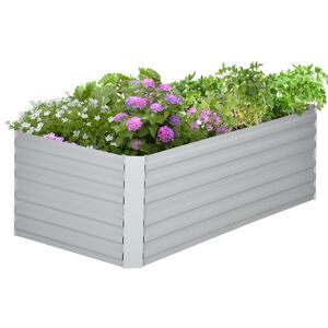 Outsunny Hochbeet aus Stahl - 180x90x60cm - Gartenbeet, Pflanzkasten Outsunny Hochbeet aus Stahl - 180x90x60cm - Gartenbeet, Pflanzkasten