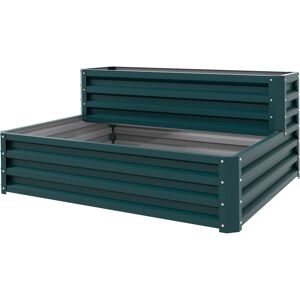 Outsunny Quadratischer Garten-Hochbeet Pflanzbeet aus feuerverzinktem Stahl erhöhtes Gartenbeet offener Boden 2 Ebenen für Kräuter Gemüse Obst Blumen 120 x 101 x 58 cm grün Aosom Outsunny Quadratischer Garten-Hochbeet Pflanzbeet aus feuerverzinktem Stahl erhöhtes Gartenbeet offener Boden 2 Ebenen für Kräuter Gemüse Obst Blumen 120 x 101 x 58 cm grün Aosom