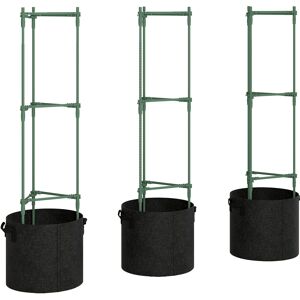 Outsunny Hochbeet mit Rankgitter 83,7 Liter Säcken 3er Set dreieckige Pflanzkasten Tomatenstütze Blumenbeet Rankkasten für Kletterpflanzen Garten, Balkon, 35 x 35 x 120 cm Aosom Outsunny Hochbeet mit Rankgitter 83,7 Liter Säcken 3er Set dreieckige Pflanzkasten Tomatenstütze Blumenbeet Rankkasten für Kletterpflanzen Garten, Balkon, 35 x 35 x 120 cm Aosom