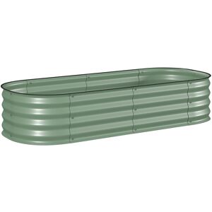 Outsunny Hochbeet Metall, Pflanzkasten, Gemüsebeet, DIY Blumenkasten mit offenem Boden, Kräuterbeet für Garten, Balkon, Grün 150 x 62 x 30 cm Aosom Outsunny Hochbeet Metall, Pflanzkasten, Gemüsebeet, DIY Blumenkasten mit offenem Boden, Kräuterbeet für Garten, Balkon, Grün 150 x 62 x 30 cm Aosom