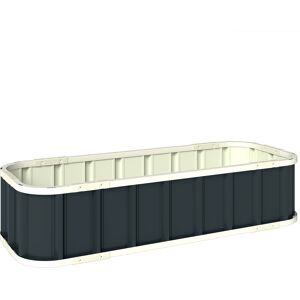 Outsunny Hochbeet Stahl, Pflanzbeet mit Klickverschlüssen Gefaltete Kante Frühbeet Gartenbeet Blumenkasten Pflanzkasten Pflanzkübel Gemüsebeet 136 x 52 x 31 cm für Garten Balkon, Blumen, Pflanzen Aosom Outsunny Hochbeet Stahl, Pflanzbeet mit Klickverschlüssen Gefaltete Kante Frühbeet Gartenbeet Blumenkasten Pflanzkasten Pflanzkübel Gemüsebeet 136 x 52 x 31 cm für Garten Balkon, Blumen, Pflanzen Aosom