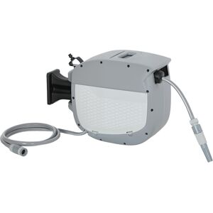 Outsunny Schlauchtrommel mit Gartenschlauch 20 m, 180° schwenkbar Schlauchbox mit automatische Aufrollung Selbstverriegelung, Schlauchaufroller zur Wandmontage, Wasserschlauchaufroller, Grau Aosom Outsunny Schlauchtrommel mit Gartenschlauch 20 m, 180° schwenkbar Schlauchbox mit automatische Aufrollung Selbstverriegelung, Schlauchaufroller zur Wandmontage, Wasserschlauchaufroller, Grau Aosom