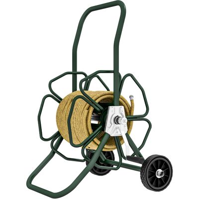 Outsunny Gartenschlauch-Aufroller auf Rädern, 30 m Ø16mm Schlauch, Schlauchwagen, Schlauchaufroller, rutschfester Griff, Metall, Grün Aosom Outsunny Gartenschlauch-Aufroller auf Rädern, 30 m Ø16mm Schlauch, Schlauchwagen, Schlauchaufroller, rutschfester Griff, Metall, Grün Aosom