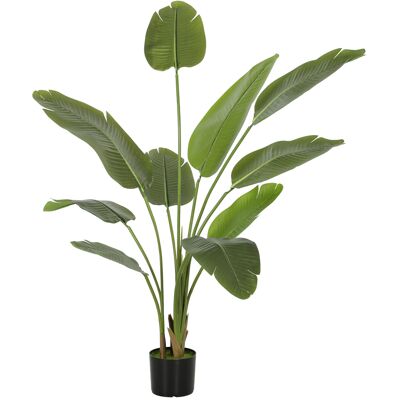 HOMCOM Künstliche Dekorative Pflanze 109 cm Künstliche Bananenpflanze mit Topf und Blättern für Zuhause Wohnzimmer Büro Grün Aosom HOMCOM Künstliche Dekorative Pflanze 109 cm Künstliche Bananenpflanze mit Topf und Blättern für Zuhause Wohnzimmer Büro Grün Aosom
