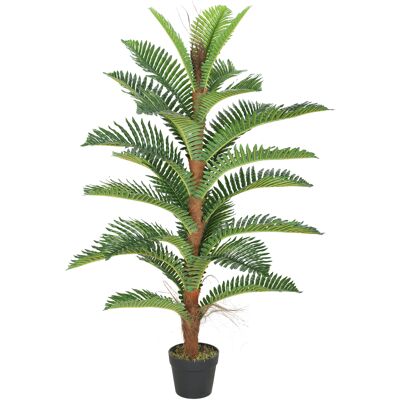 HOMCOM Künstliche Palme 120 cm mit 24 großen Blättern hoher Realismus Topf inklusive Aosom HOMCOM Künstliche Palme 120 cm mit 24 großen Blättern hoher Realismus Topf inklusive Aosom