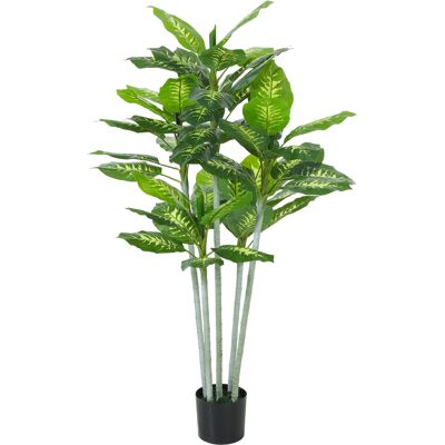 HOMCOM Künstliche Calathea-Pflanze Höhe 150 cm Zementtopf - Innenbereich Aosom HOMCOM Künstliche Calathea-Pflanze Höhe 150 cm Zementtopf - Innenbereich Aosom