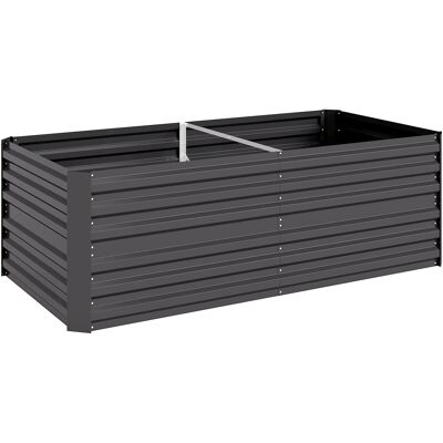 Outsunny Hochbeet aus Stahl, Pflanzbeet Frühbeet Gartenbeet Blumenkasten steckbar, Pflanzkasten Pflanzkübel Gemüsebeet 180x90x60cm für Garten Balkon Terrasse, Gartenspalier für Blumen, Pflanzen, Obst Aosom Outsunny Hochbeet aus Stahl, Pflanzbeet Frühbeet Gartenbeet Blumenkasten steckbar, Pflanzkasten Pflanzkübel Gemüsebeet 180x90x60cm für Garten Balkon Terrasse, Gartenspalier für Blumen, Pflanzen, Obst Aosom