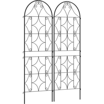 Outsunny Rankgitter Metall 2er Set zum Stecken rostfrei Rankhilfe für Kletterpflanzen 50x150 cm Garten Spalier für Zimmerpflanzen Pflanzenspalier für Tomaten Gemüse Blumen Kletterpflanzen Schwarz Aosom Outsunny Rankgitter Metall 2er Set zum Stecken rostfrei Rankhilfe für Kletterpflanzen 50x150 cm Garten Spalier für Zimmerpflanzen Pflanzenspalier für Tomaten Gemüse Blumen Kletterpflanzen Schwarz Aosom