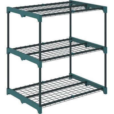 Outsunny 3-Etagen Pflanzenständer, 72 cm hoch Blumenständer für Innen Außen, Pflanzenregal aus Stahl, mehrstöckig Blumenregal, Blumentopfständer für Garten Balkon Deko, Dunkelgrün Aosom Outsunny 3-Etagen Pflanzenständer, 72 cm hoch Blumenständer für Innen Außen, Pflanzenregal aus Stahl, mehrstöckig Blumenregal, Blumentopfständer für Garten Balkon Deko, Dunkelgrün Aosom