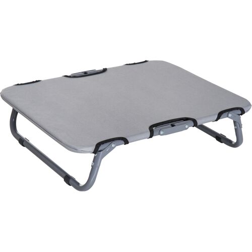 PawHut Hundeliege Outdoor  Faltbares Hundebett, Katzenbett, Schlafplatz, Grau, 59x46x15cm  Aosom.de