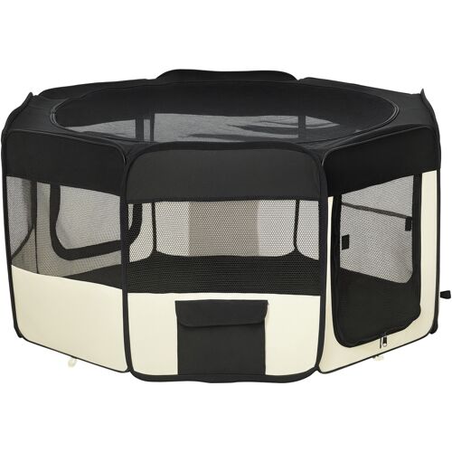 PawHut Welpenauslauf faltbar Ø120xH58cm, Freilaufgehege Tierlaufstall Laufstall Welpenzaun, 600D Oxford Aosom.de