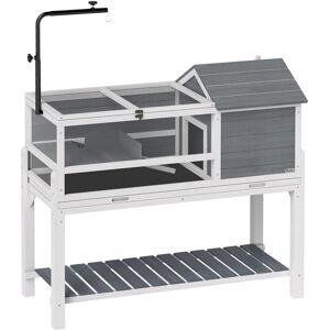 PawHut Schildkrötenhaus aus Holz, Schildkrötengehege mit Haupthäusern, verstellbarer Lampenfassung, ausziehbarer Schale, Ablage, Outdoor-Reptilienkäfig für Schildkröten, Reptilien, Eidechsen, Grau Aosom PawHut Schildkrötenhaus aus Holz, Schildkrötengehege mit Haupthäusern, verstellbarer Lampenfassung, ausziehbarer Schale, Ablage, Outdoor-Reptilienkäfig für Schildkröten, Reptilien, Eidechsen, Grau Aosom