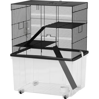 Pawhut Käfig - 3-stöckiges Hamsterheim mit Zubehör Pawhut Käfig - 3-stöckiges Hamsterheim mit Zubehör