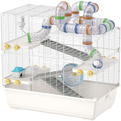 Pawhut - Hamsterkäfig - Weiß - 78x45x73 cm - Käfig Pawhut - Hamsterkäfig - Weiß - 78x45x73 cm - Käfig