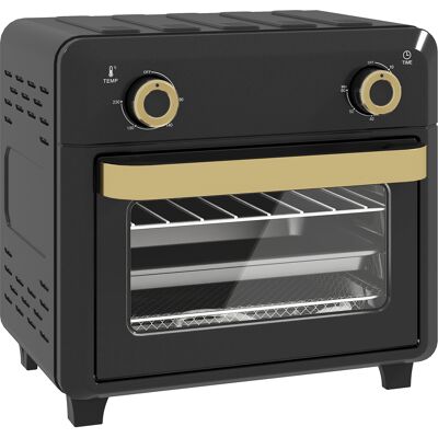 HOMCOM Minibackofen mit Umluft, 10L Heißluftfritteuse, Backofen Klein mit 60-Min-Timer und Innenbeleuchtung, 80-230℃, 3 Einschubebenen, Zubehör Spülmaschinenfest, 1000W, Schwarz Aosom HOMCOM Minibackofen mit Umluft, 10L Heißluftfritteuse, Backofen Klein mit 60-Min-Timer und Innenbeleuchtung, 80-230℃, 3 Einschubebenen, Zubehör Spülmaschinenfest, 1000W, Schwarz Aosom