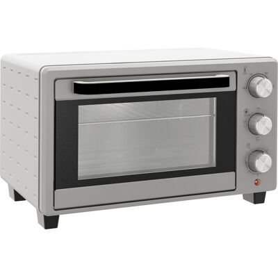 HOMCOM kleine Backofen 21L, 100°C-230°C, 1 Std. Timer, mit 3 Kochmodi, Drahtgestell, Backblech, Edelstahl, 46L x 38,5B x 29H cm, Silber Aosom HOMCOM kleine Backofen 21L, 100°C-230°C, 1 Std. Timer, mit 3 Kochmodi, Drahtgestell, Backblech, Edelstahl, 46L x 38,5B x 29H cm, Silber Aosom