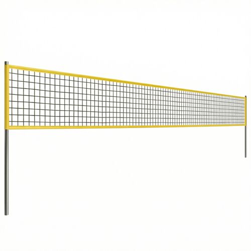 SPORTNOW Badminton Set, Badmintonnetz mit höhenverstellbaren Stahlpfosten, Tragbar verstellbar Volleyballnetz mit Volleyball, Begrenzungslinie, Tragetasche, für Indoor, Outdoor Aosom