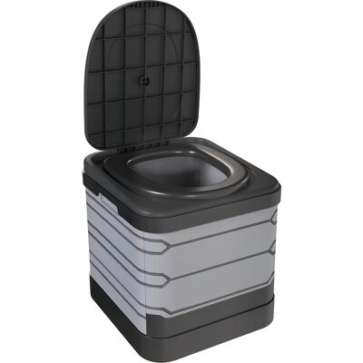 Outsunny Campingtoilette Faltbare Reisetoilette max. Tragkraft bis 150 kg Falttoilette mit 12 Gerinnungspulver-Päckchen 12 Entsorgungsbeuteln Trockentrenntoilette für Camping, Wandern, Reisen, Grau Aosom Outsunny Campingtoilette Faltbare Reisetoilette max. Tragkraft bis 150 kg Falttoilette mit 12 Gerinnungspulver-Päckchen 12 Entsorgungsbeuteln Trockentrenntoilette für Camping, Wandern, Reisen, Grau Aosom