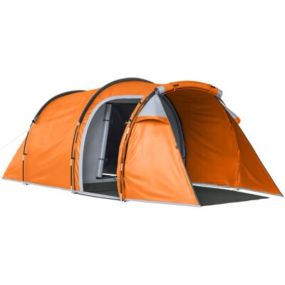 Outsunny Tunnelzelt für 2-3 Personen, Campingzelt mit Vorraum Lampenhaken 2000mm Wassersäule, wasserdicht Familienzelt, Gruppenzelt für Camping Reise Trekking Garten, Orange Aosom Outsunny Tunnelzelt für 2-3 Personen, Campingzelt mit Vorraum Lampenhaken 2000mm Wassersäule, wasserdicht Familienzelt, Gruppenzelt für Camping Reise Trekking Garten, Orange Aosom
