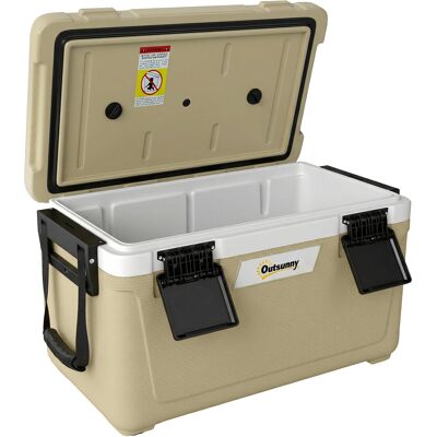 Outsunny Kühlbox 42,6L Große Passive Thermobox bis zu 72 Std. Kühlung, mit PU-Vollschaumisolierung Ablassventil Griff, Tragbare Kühlbox aus HDPE, ohne Strom, für Camping Picknick Aosom Outsunny Kühlbox 42,6L Große Passive Thermobox bis zu 72 Std. Kühlung, mit PU-Vollschaumisolierung Ablassventil Griff, Tragbare Kühlbox aus HDPE, ohne Strom, für Camping Picknick Aosom