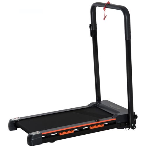 HOMCOM Elektrisches Laufband mit LCD Display, faltbares Fitnessgerät 1-6 km/h, stabiler Stahlrahmen, schwarz, kompakte Maße 105 x 56 x 108,5 cm Aosom.de