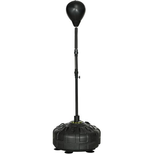 SPORTNOW Punchingball höhenverstellbar 145-180 cm, Boxsack mit Saugnapf, Speedball für effektives Training, Kunstleder schwarz Aosom.de