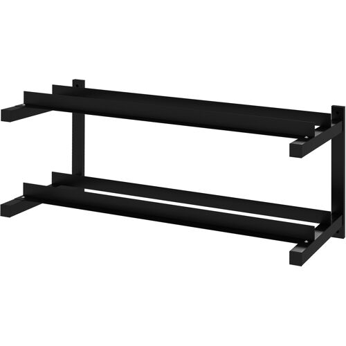 SPORTNOW Hantelständer Wandhalterung für Kurzhanteln, 2 Ablagen bis 70 kg, ideal für Gewichtshalter & Kettlebell Aosom.de