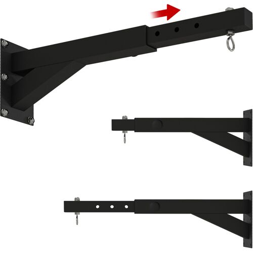 SPORTNOW Boxsack Wandhalterung einstellbare Boxsack Halterung für Punch Bag Sandsack aus Stahl schwarz für Fitness & Training Aosom.de