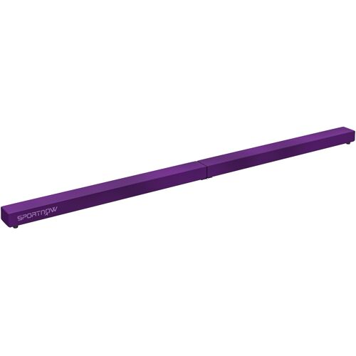 SPORTNOW Balance Beam 210 cm aus Samt faltbar, Balance Beam mit rutschfestem Boden, Gymnastikausrüstung für Kinder und Erwachsene, Violett Aosom