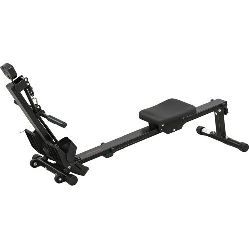 SPORTNOW Rudergerät für Zuhause leises Rudermaschine mit Seilsystem LCD-Display Sitzkissen, Laufruhe Rutschfeste Rowing Machine Belastbar bis 150kg Heimrudergerät für Heimfitness Aosom