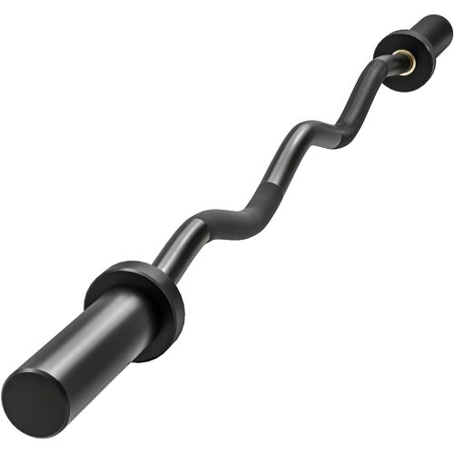 SPORTNOW Olympische SZ Curlstange 120 cm SZ Curlset bis 100kg Belastbar Curl Stange Hantelstange mit olympischer Scheibenaufnahme 50mm Rutschfeste Griffe Langhantelstange für Krafttraining Schwarz Aosom