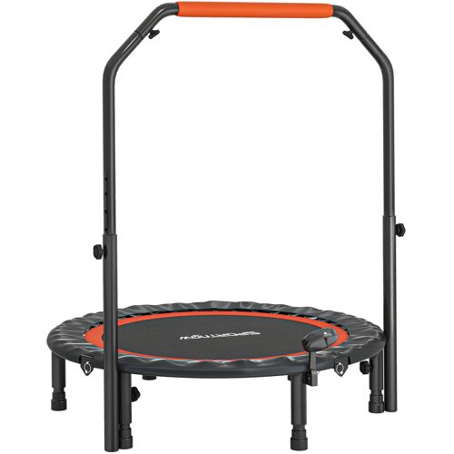 SPORTNOW Mini-Trampolin mit LCD-Monitor 102 cm Fitness-Trampolin, 4-fach höhenverstellbarer Haltegriff bis 100 kg für effektives Training Aosom.de