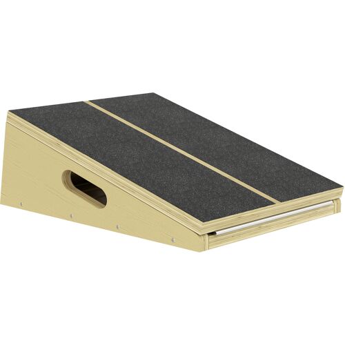 SPORTNOW 2-in-1 Schrägbrett aus Holz Slant Board mit 4 Winkeln Tragegriff, Sports Balance Board Verstellbar Wadenstrecker Balancebrett für Wadenstreckung Aosom