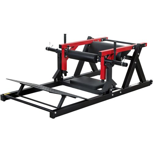 SPORTNOW Hip Thrust Maschine, Gluteus-Maschine mit Gewichtshalter, verstellbare Plattform, Polster, multifunktionaler Gluteus-Trainer mit Rollen, Tragfähigkeit 270 kg, Po- und Bauchtraining für Zuhause und Fitnessstudio Aosom